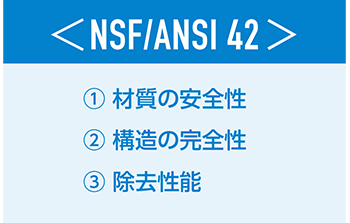 ＜NSF/ANSI 42＞