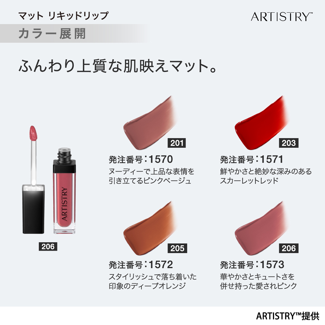 アーティストリー リキッドリップ マット カラー展開 | amwaylive