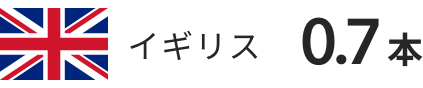 イギリス 0.7本
