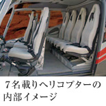 7名載りヘリコプターの
内部イメージ